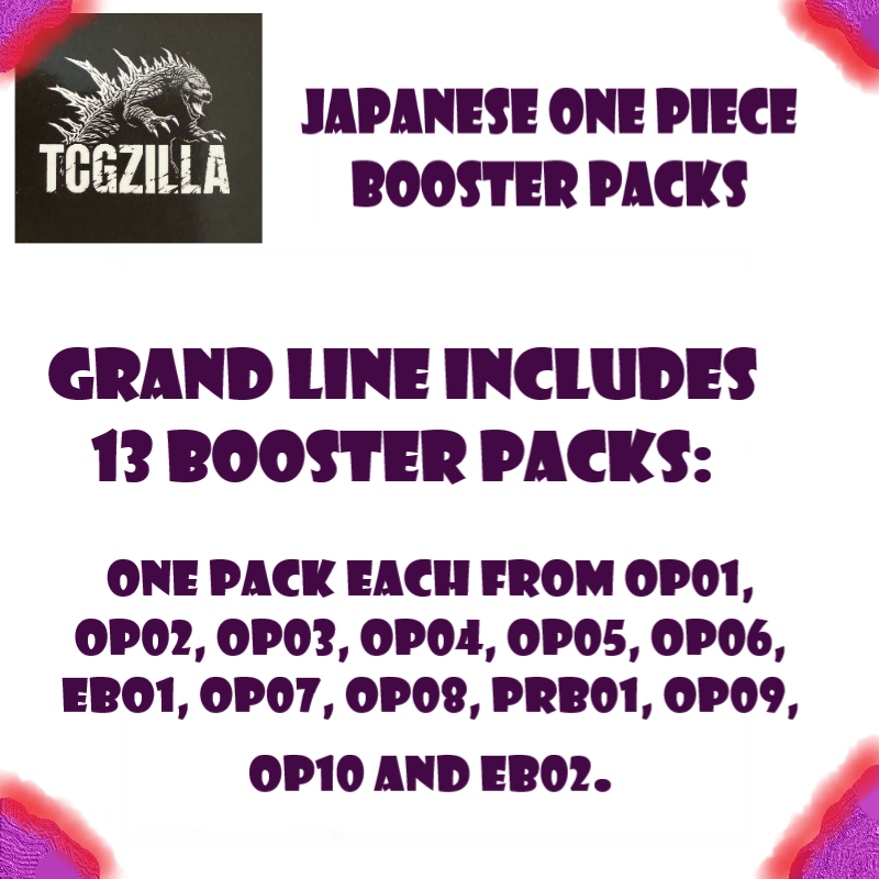 TCGZilla Japanese One Piece Packs: Grand Line and Mini Merry Sets