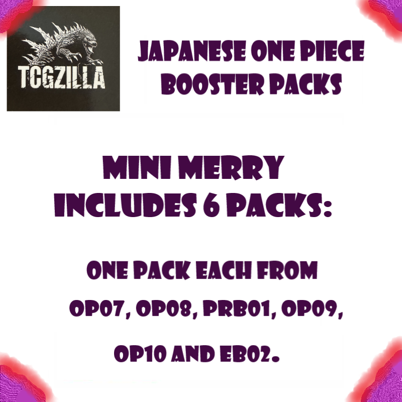 TCGZilla Japanese One Piece Packs: Grand Line and Mini Merry Sets