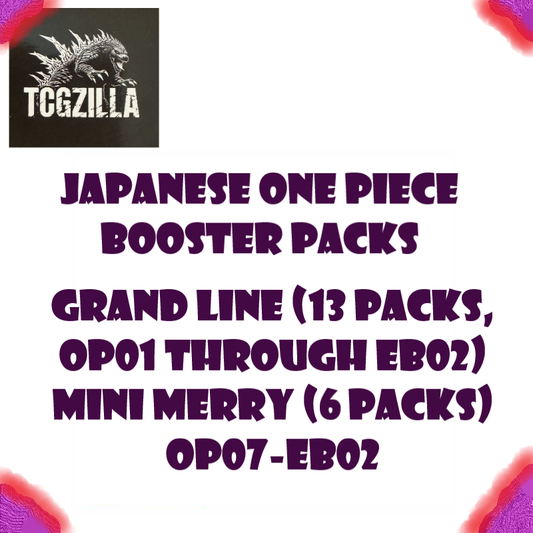 TCGZilla Japanese One Piece Packs: Grand Line and Mini Merry Sets